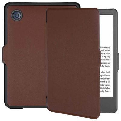 Lunso - Kobo Clara 2E hoes (6 inch) - sleep cover - Bruin