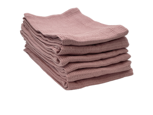 Luxe theedoeken - Roze - Handdoek - Keukendoek - Gewafelde theedoek - Katoen - 45x65cm - Set van 6