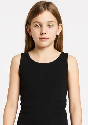 Comfort katoen meisjes hemdje brede band - Meisjes singlet katoen - 128 - Wit - 128 - 128 - 128 - 128