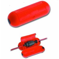 2x Stekkersafe / veiligheidsboxen stekkerverbindingen kunststof rood 21 x 6,5 x 7 cm - Stekkersafe