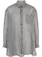 OUR LEGACY chemise Darling à motif damier - Blanc