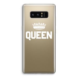 Queen zwart: Samsung Galaxy Note 8 Transparant Hoesje
