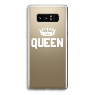 Queen zwart: Samsung Galaxy Note 8 Transparant Hoesje