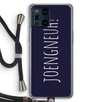 Joengneuh!: Oppo Find X3 Transparant Hoesje met koord
