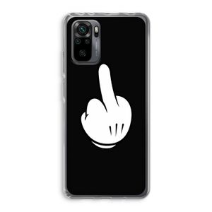 Middle finger black: Xiaomi Redmi Note 10 Pro Transparant Hoesje