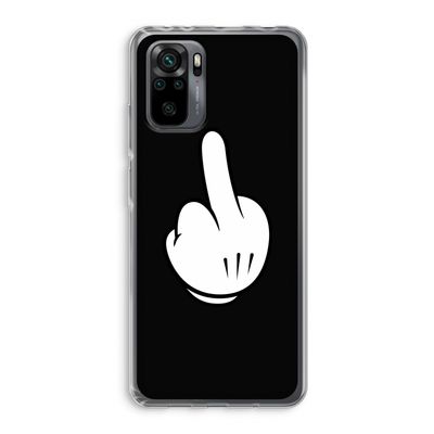 Middle finger black: Xiaomi Redmi Note 10 Pro Transparant Hoesje