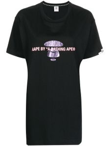 AAPE BY *A BATHING APE® t-shirt à logo imprimé - Noir