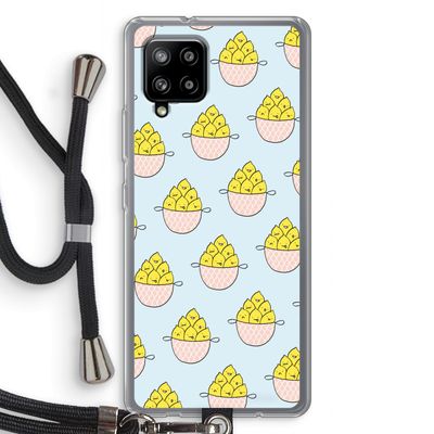 Citroenen: Samsung Galaxy A42 5G Transparant Hoesje met koord