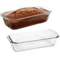 Cakevorm Brilliant - 2x - bakvorm - ovenschaal - glas - 31 x 13 x 7 cm - Bakvormen voor o.a. cakes