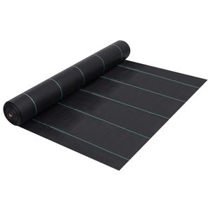 VidaXL Worteldoek 2x50 m pp zwart