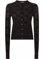 Dolce & Gabbana cardigan à logo DG - Noir