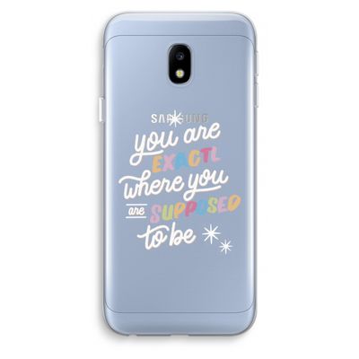 Right Place: Samsung Galaxy J3 (2017) Transparant Hoesje