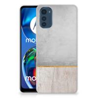 Motorola Moto E32/E32s | Bumper Hoesje | Wood Concrete