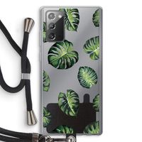 Tropische bladeren: Samsung Galaxy Note 20 / Note 20 5G Transparant Hoesje met koord