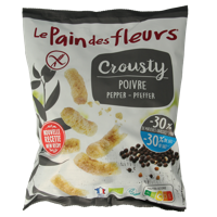 Pain Des Fleurs Crousty chips peper glutenvrij bio 75 Gram