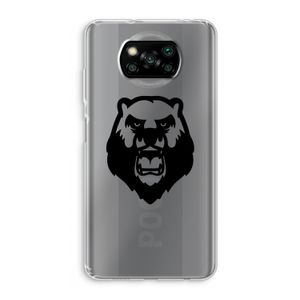 Angry Bear (black): Xiaomi Poco X3 Pro Transparant Hoesje
