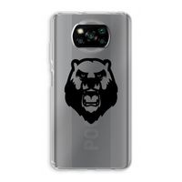 Angry Bear (black): Xiaomi Poco X3 Pro Transparant Hoesje