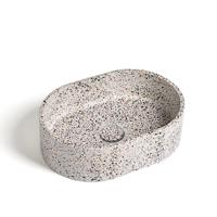 Waskom Ideavit Idea.Rock-E5 40x28x12 cm Ovaal Beton Terrazzo Wit Ideavit