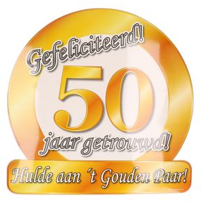 Huldebord 50 jaar getrouwd