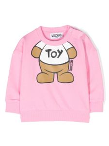 Moschino Kids sweat en coton à logo imprimé - Rose