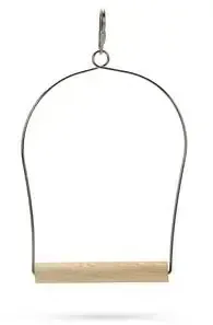 Beeztees vogelschommel voor agaporniden metaal 12x1.5x18cm bruin
