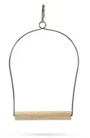 Beeztees vogelschommel voor agaporniden metaal 12x1.5x18cm bruin