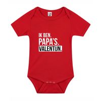 Papas valentijn cadeau baby rompertje rood jongens/meisjes - thumbnail