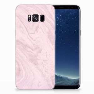 Samsung Galaxy S8 Plus TPU Siliconen Hoesje Marble Pink - Origineel Cadeau Vriendin