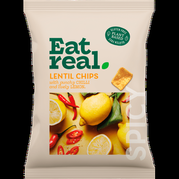 Eat Real Chilli & Lemon Lentil Chips 95g bij Jumbo
