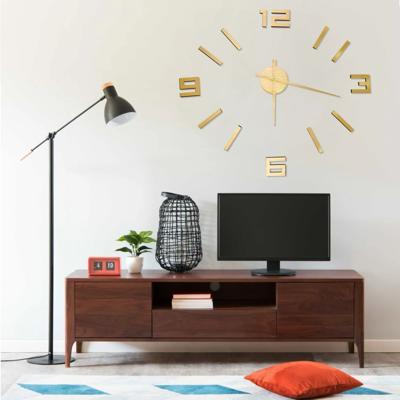 VidaXL 3d-wandklok modern xxl 100 cm goudkleurig