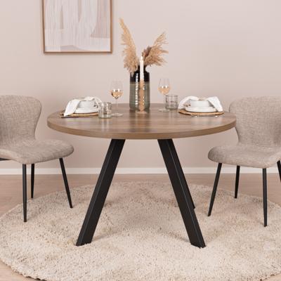 Bendt Uitschuifbare Ronde/Ovale Eettafel 'Lauge' Eikenlook, 120-210 x 75cm