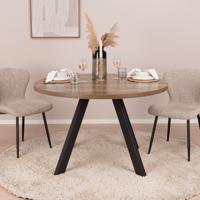 Bendt Uitschuifbare Ronde/Ovale Eettafel 'Lauge' Eikenlook, 120-210 x 75cm