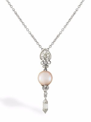 Pragnell Vintage collier Edwardian orné de perles et diamants - Argent