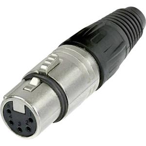 Neutrik NC5FX XLR-connector Bus, recht Aantal polen: 5 Zilver 1 stuk(s)