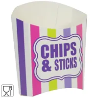 Amscan feestbakje chips & sticks 12 cm | 100 stuks