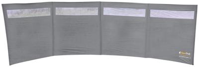 Eurotrail Windscreen 4 Vlaks Met Raam Windscherm Grijs 500 x 150 cm