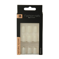 2B Nails natural square 24 Stuks