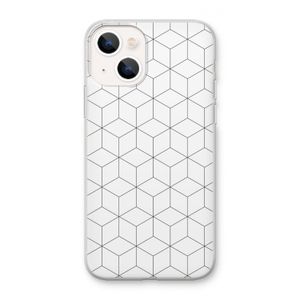 Zwart-witte kubussen: iPhone 13 mini Transparant Hoesje