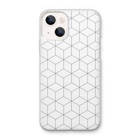 Zwart-witte kubussen: iPhone 13 mini Transparant Hoesje