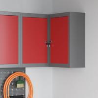 Gereedschapskast met plank Rood en grijs 55 x 55 x 55 cm