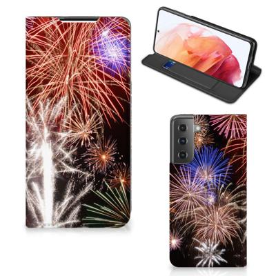 Samsung Galaxy S21 Hippe | Standcase | Vuurwerk