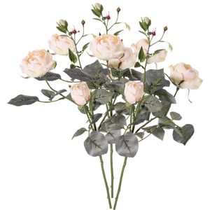 Kunstbloem roos Ariana - 3x - wit - 73 cm - kunststof steel - decoratie bloemen