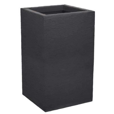EDA Square Flower BAC Hoge Graphit omhoog - 36 L - 29,5 x 29,5 cm x 49,5 cm - Anthracietgrijs