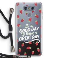 Don't forget to have a great day: LG G6 Transparant Hoesje met koord
