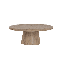Tower Living Ronde Salontafel 'Asti' Mangohout, 90cm, kleur Naturel