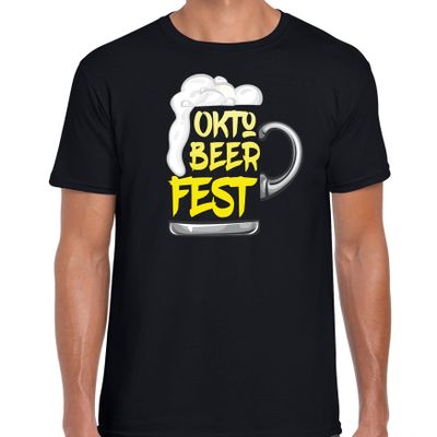 Oktoberfest verkleed t-shirt voor heren - Oktobeerfest - Duitsland bierfeest kleding - zwart Oktoberfest verkleed t-shirt voor heren - Oktobeerfest - Duitsland bierfeest kleding - zwart