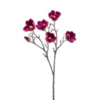 Kunstbloem Magnolia tak - 65 cm - kersen roze - Kunst zijdebloemen   - - thumbnail