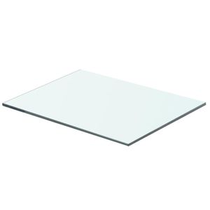 Wandschap transparant 40x25 cm glas