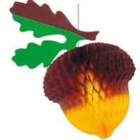 Hangdecoratie herfst thema decoratie eikel 30 cm - thumbnail