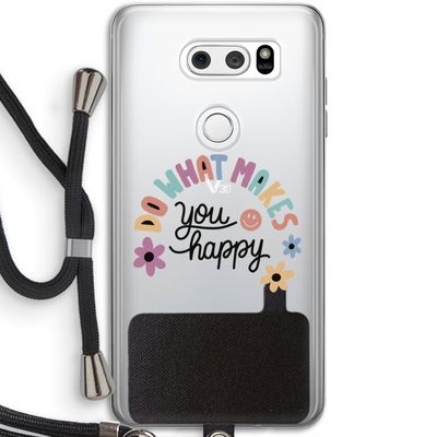 Happy days: LG V30 Transparant Hoesje met koord
